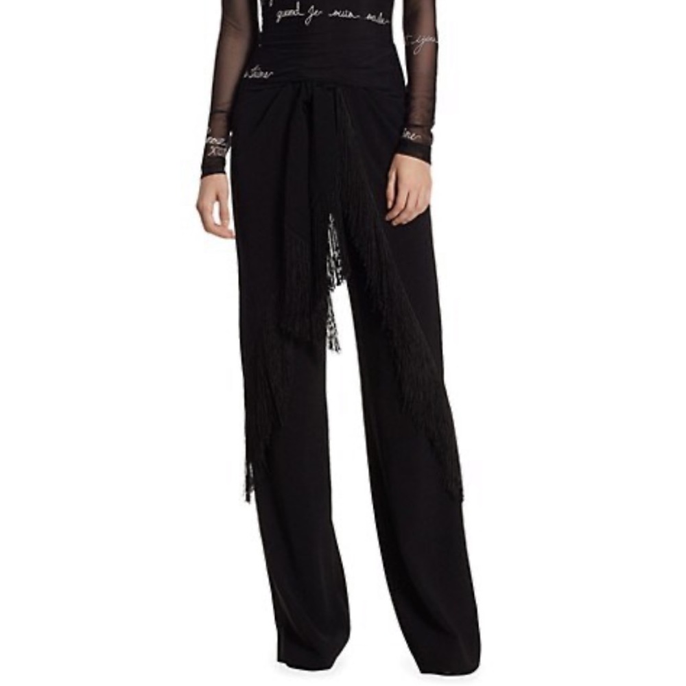 Cinq A Sept Black Fringe Pants